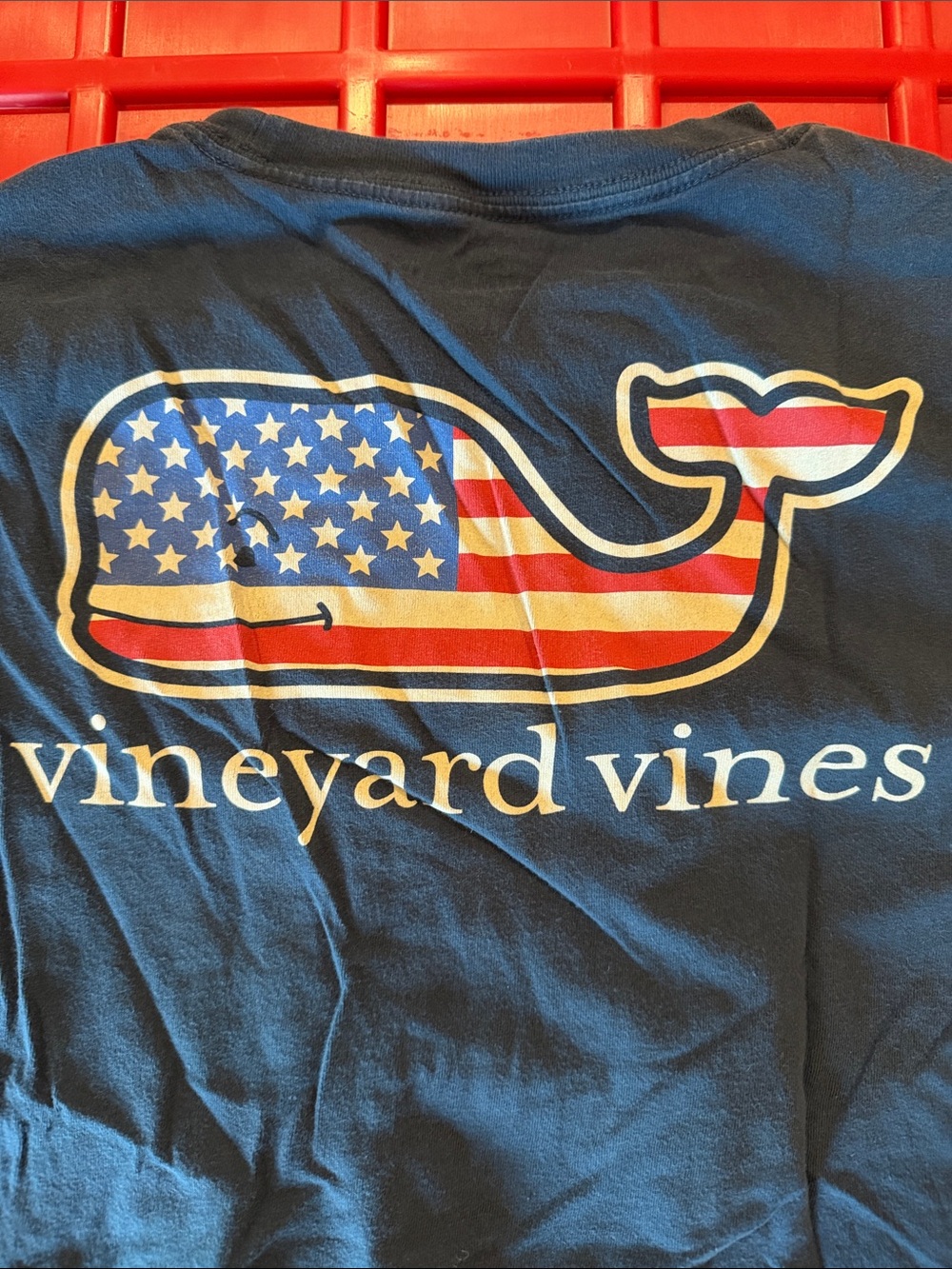 Vineyard Vines  Kid’s XL Navy Pocket T‑Shirt with Whale Logo